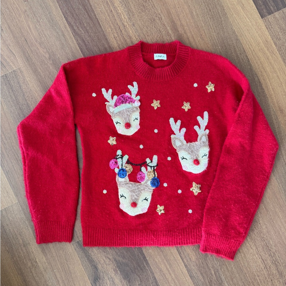 Red Reindeer Holiday Sweater